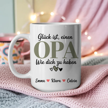 Personalisierte Tasse Opa Opa Geschenk mit Namen Fototasse individuell 3