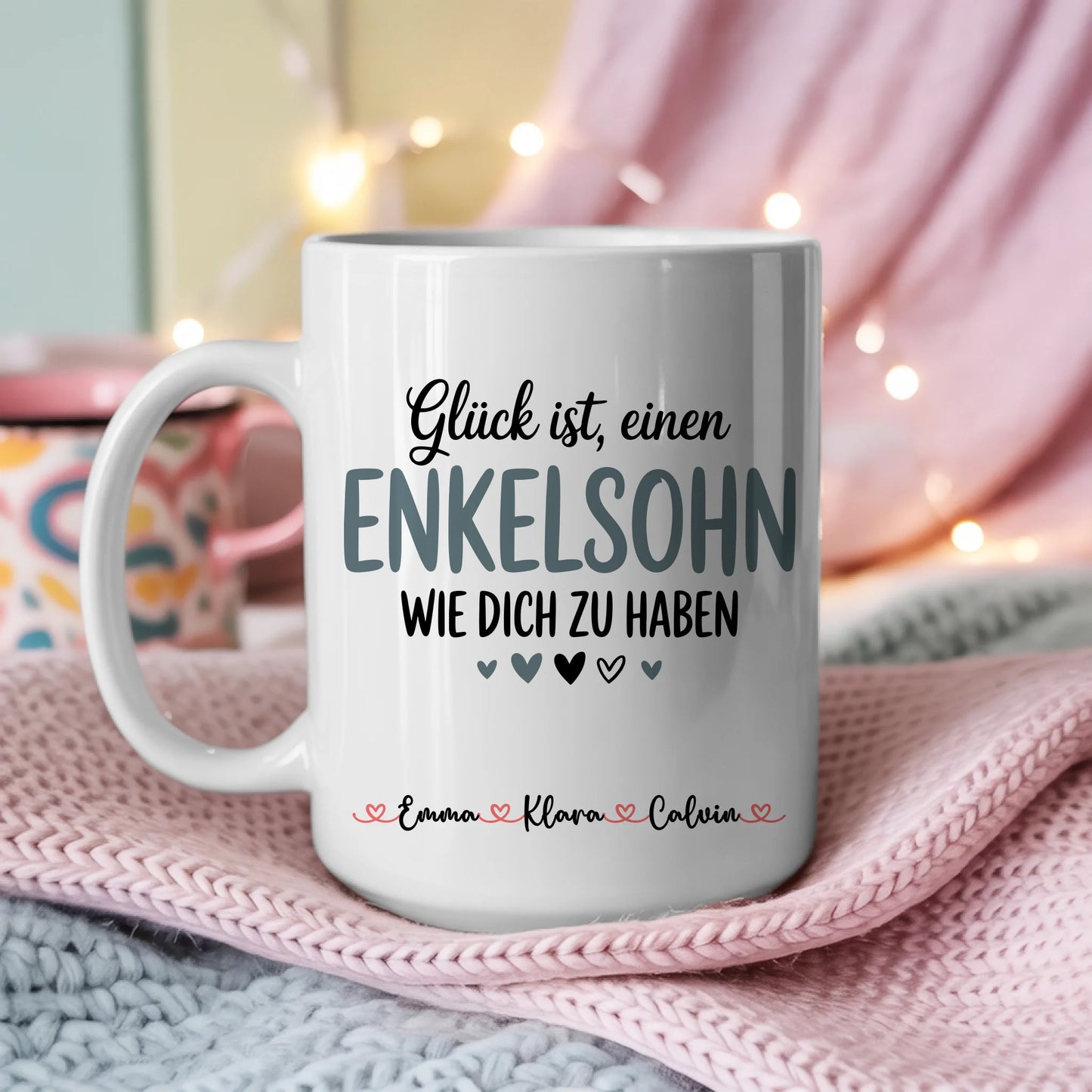 Personalisierte Tasse Mit Namen Enkelsohn Geschenkidee für Kinder Geburtstag Weihnachten 3