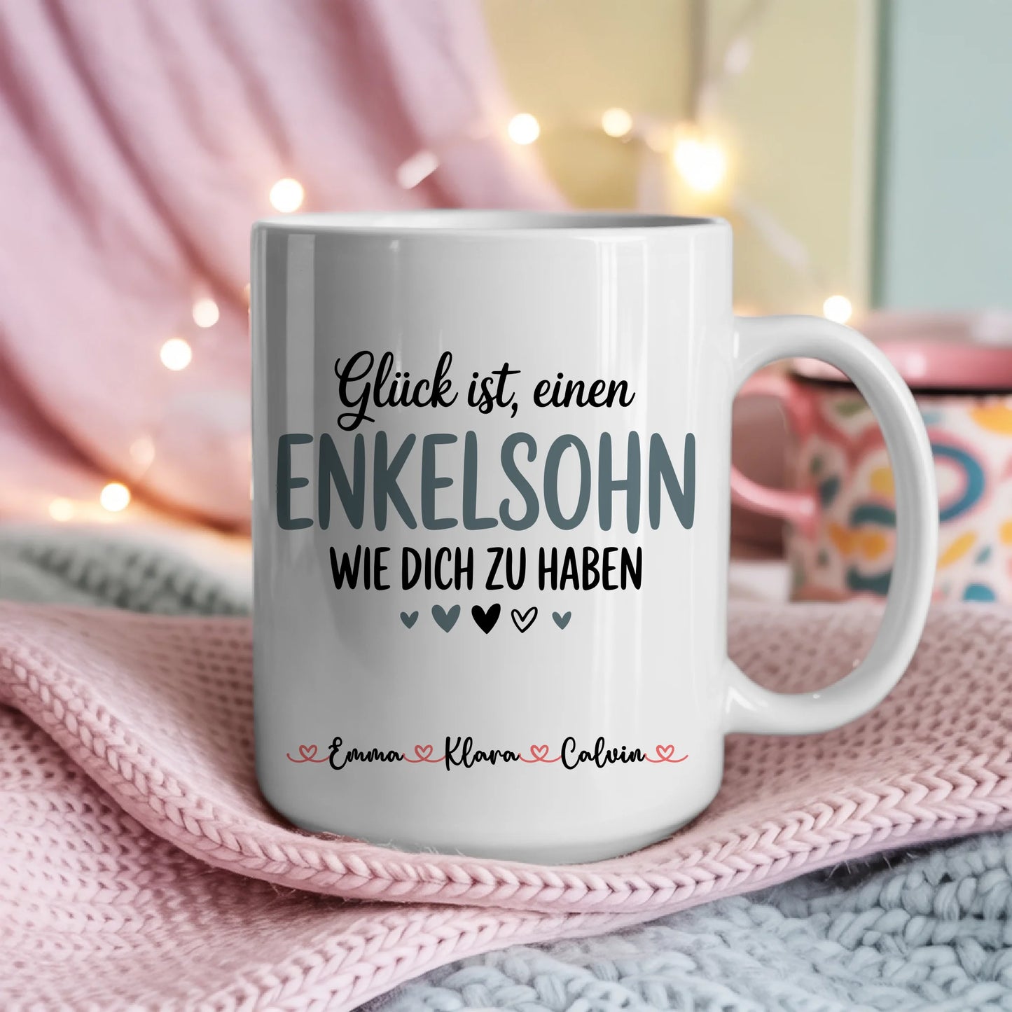 Personalisierte Tasse Mit Namen Enkelsohn Geschenkidee für Kinder Geburtstag Weihnachten 4