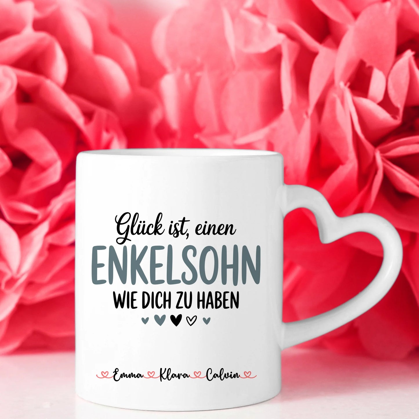 Personalisierte Tasse Mit Namen Enkelsohn Geschenkidee für Kinder Geburtstag Weihnachten 8