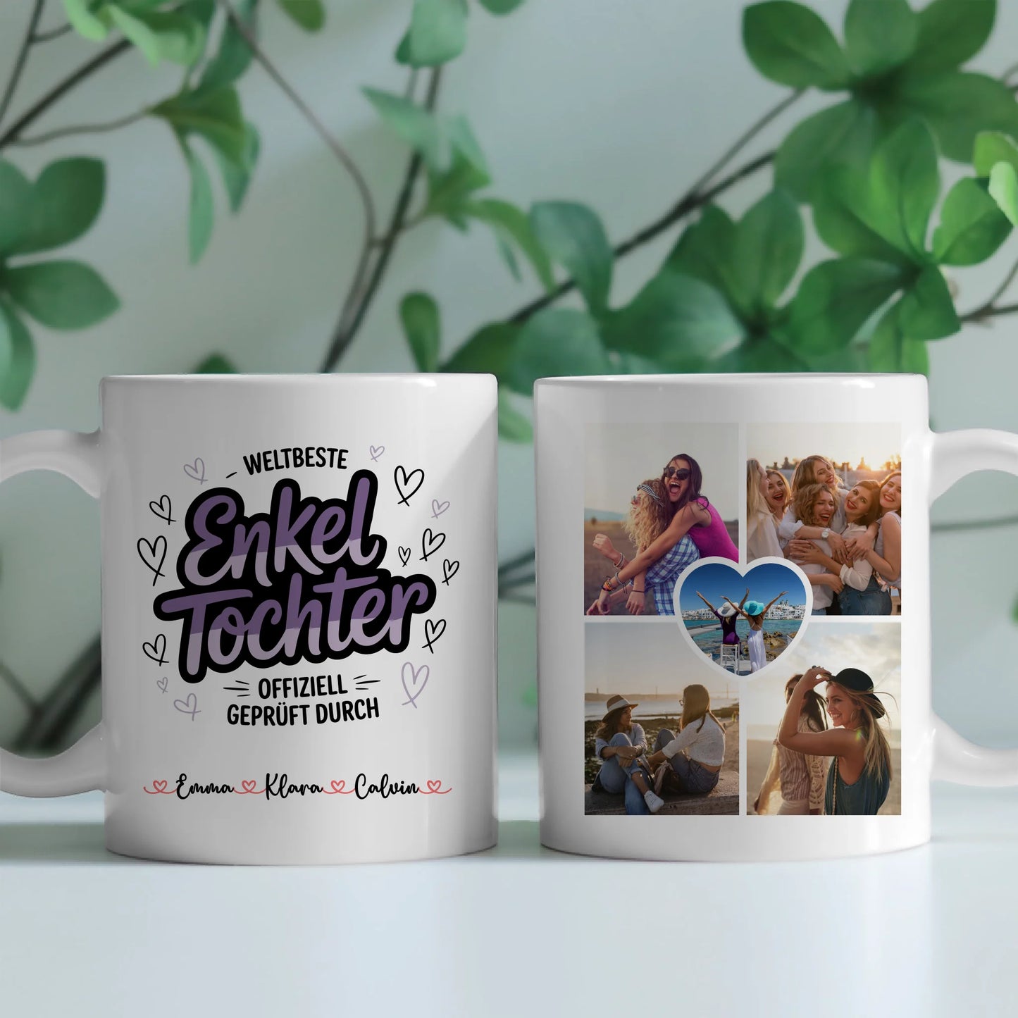 Tasse Mit Name personalisiert Geschenk Enkeltochter Fotocollage individuelle Fototasse 2