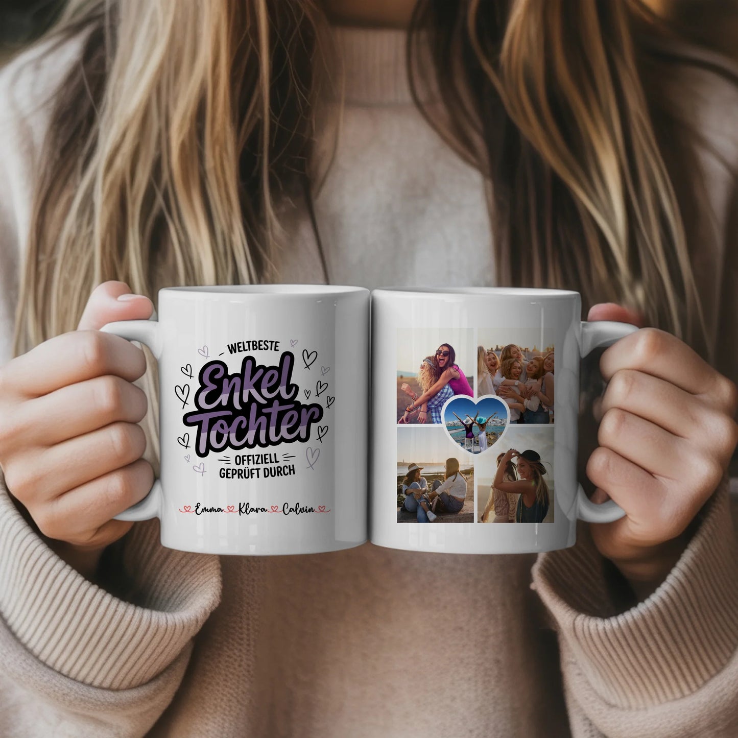 Tasse Mit Name personalisiert Geschenk Enkeltochter Fotocollage individuelle Fototasse 5