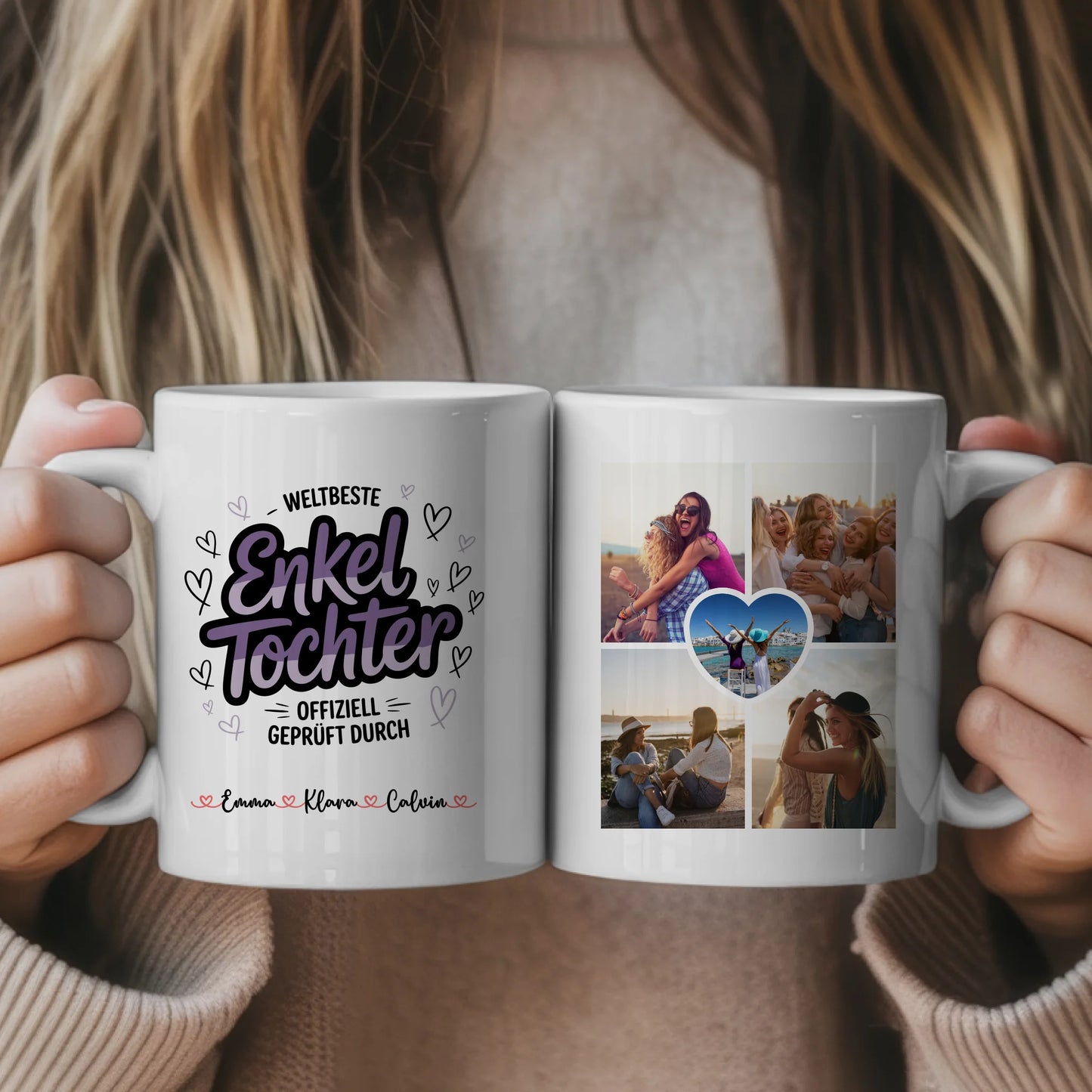 Tasse Mit Name personalisiert Geschenk Enkeltochter Fotocollage individuelle Fototasse 1