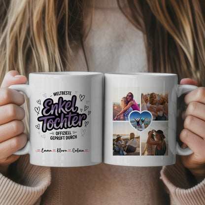 Tasse Mit Name personalisiert Geschenk Enkeltochter Fotocollage individuelle Fototasse 1