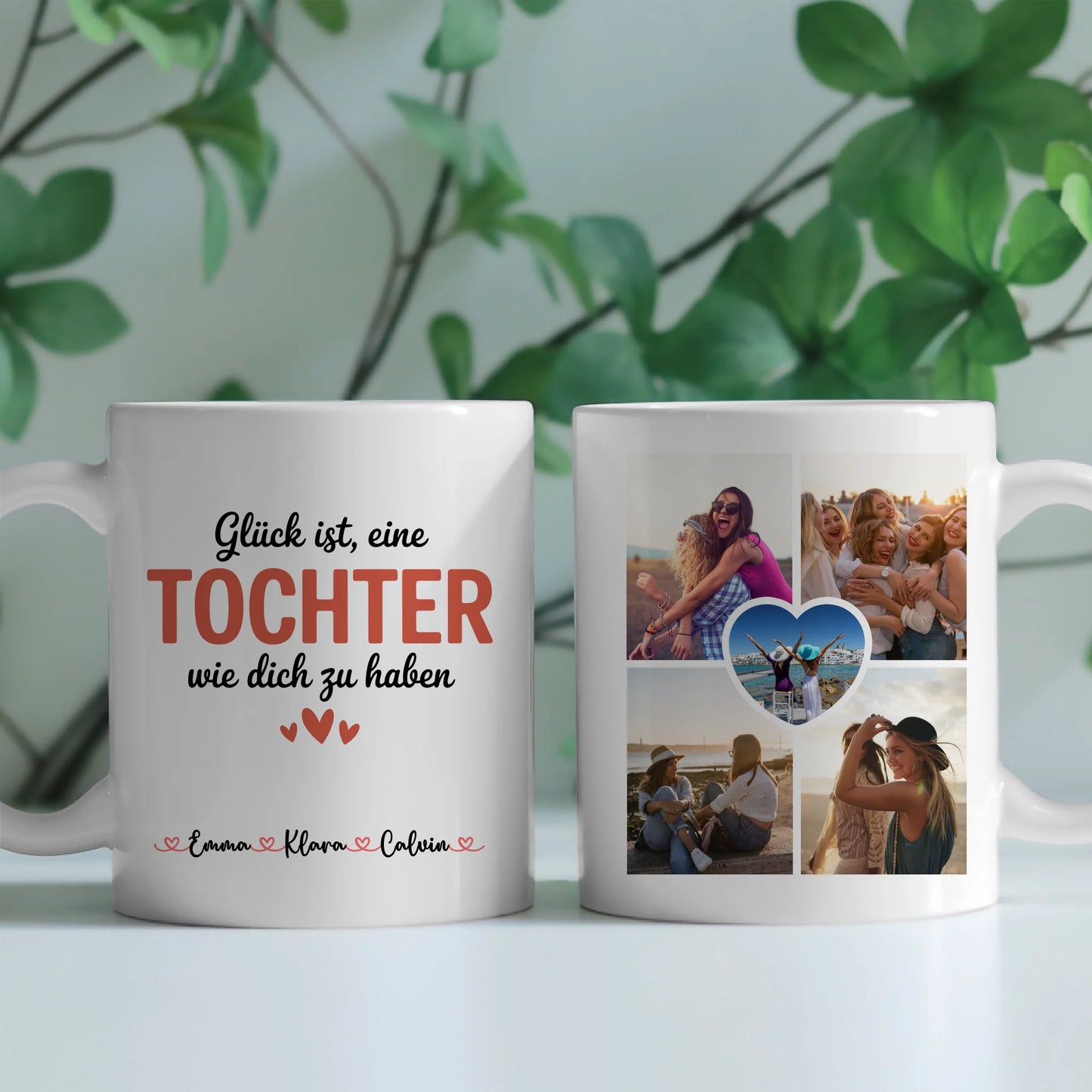 Ausgefallene Tassen Mit Namen Tochter Fotocollage Personalisiertes Geschenk Poster Leinwand 2