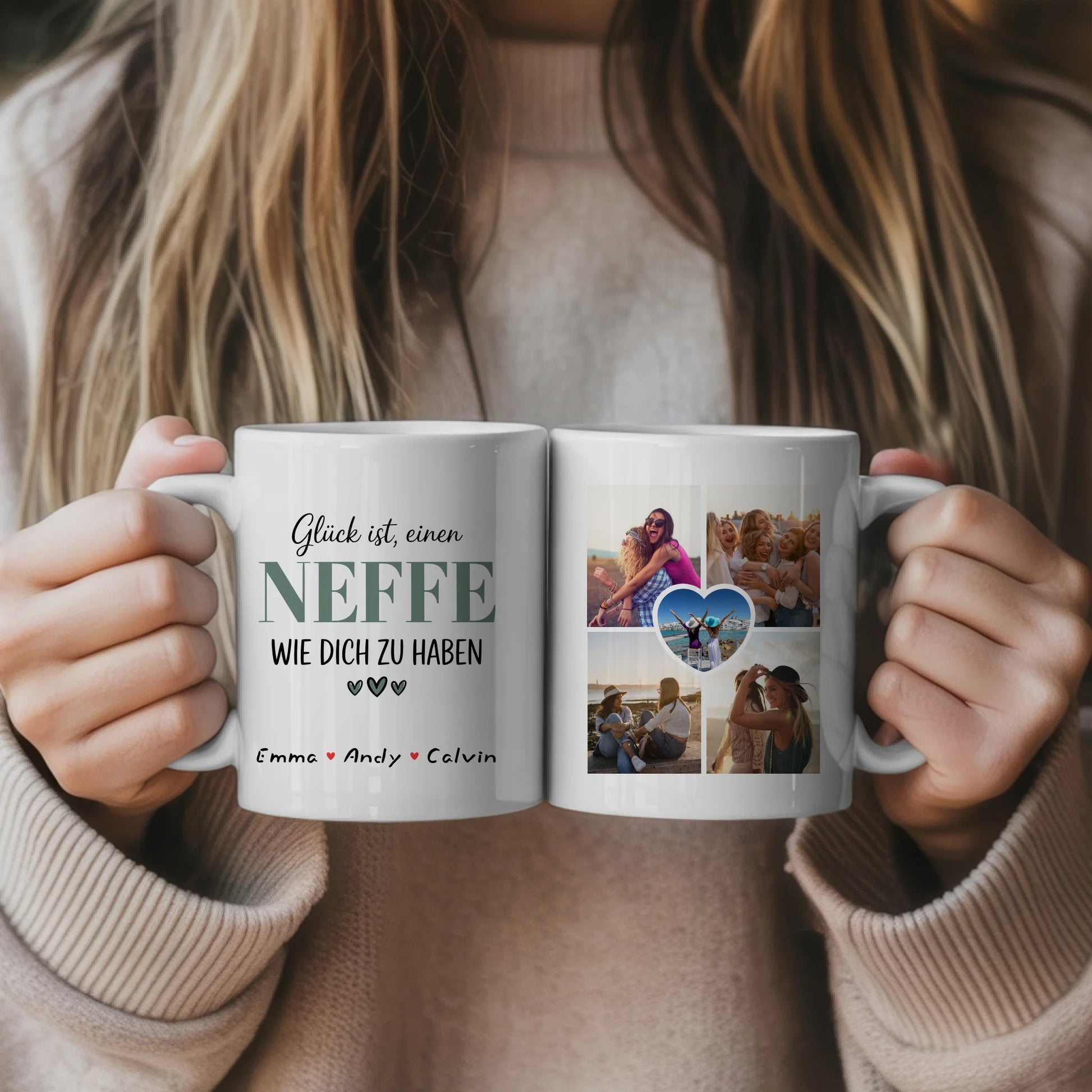 Ausgefallene Tassen Mit Namen für Neffe personalisiert mit Fotocollage Geschenkidee 5