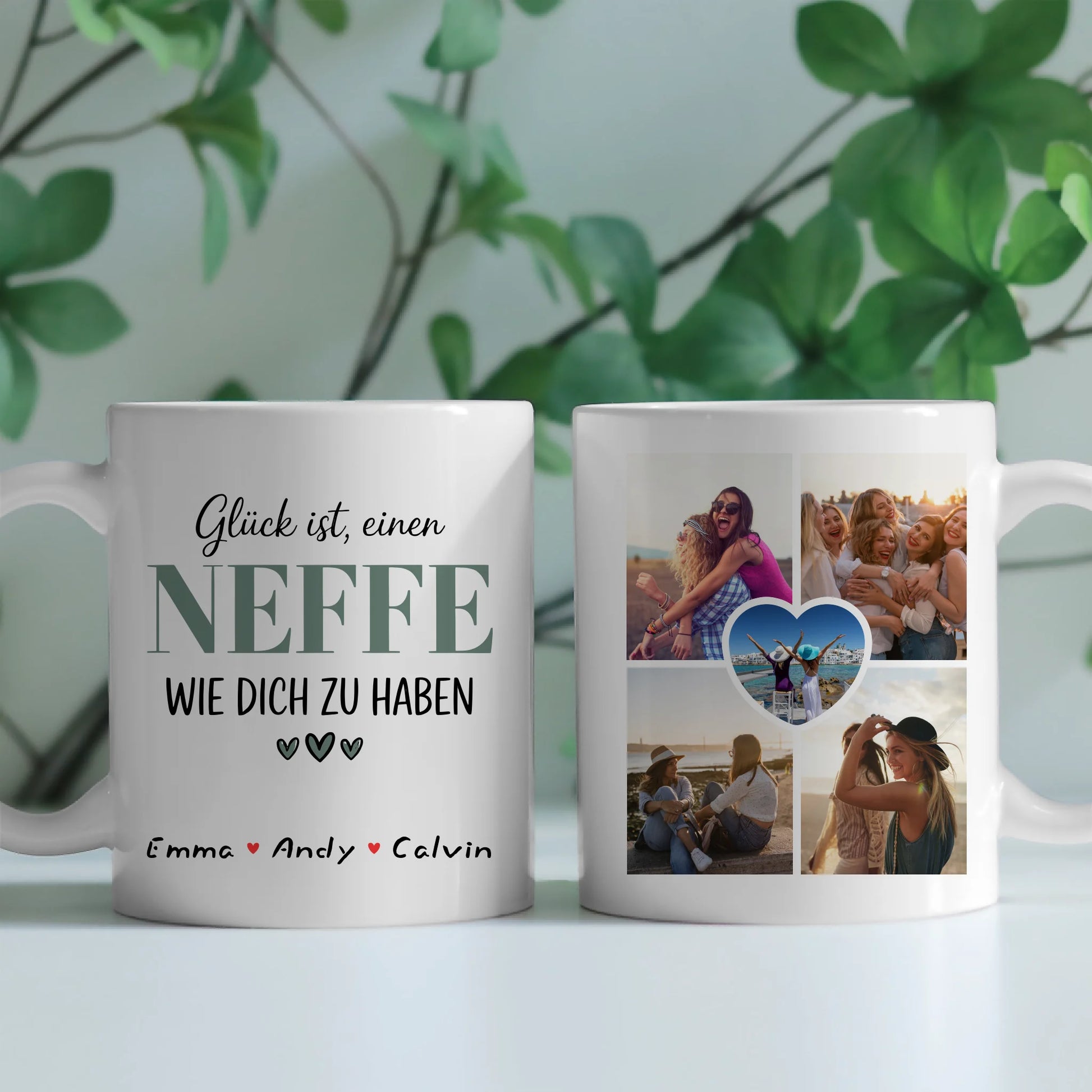 Ausgefallene Tassen Mit Namen für Neffe personalisiert mit Fotocollage Geschenkidee 2