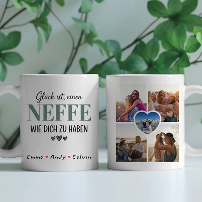 Ausgefallene Tassen Mit Namen für Neffe personalisiert mit Fotocollage Geschenkidee 2