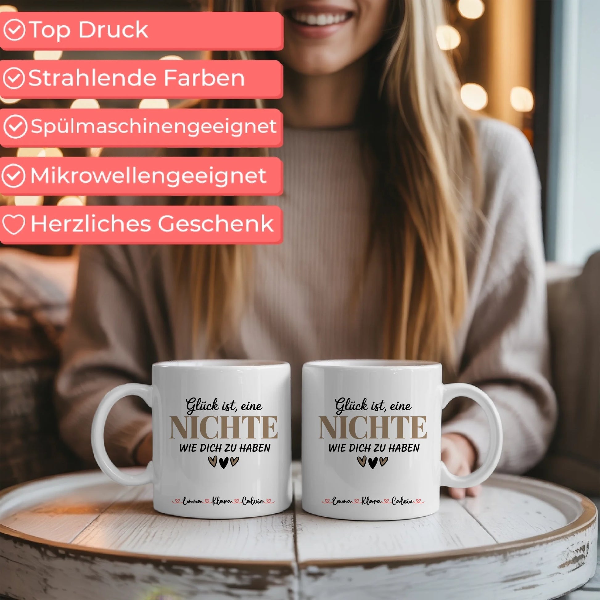 Personalisierte Tasse Mit Namen Nichte Geschenkidee für Mädchen Geburtstag 6