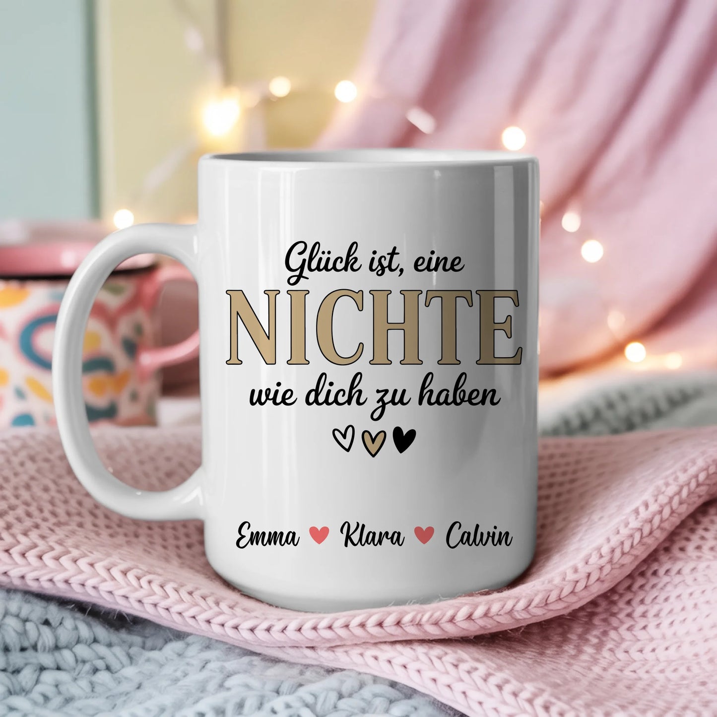 Ausgefallene Tassen Mit Namen Nichte Fotocollage personalisiertes Geschenk 3