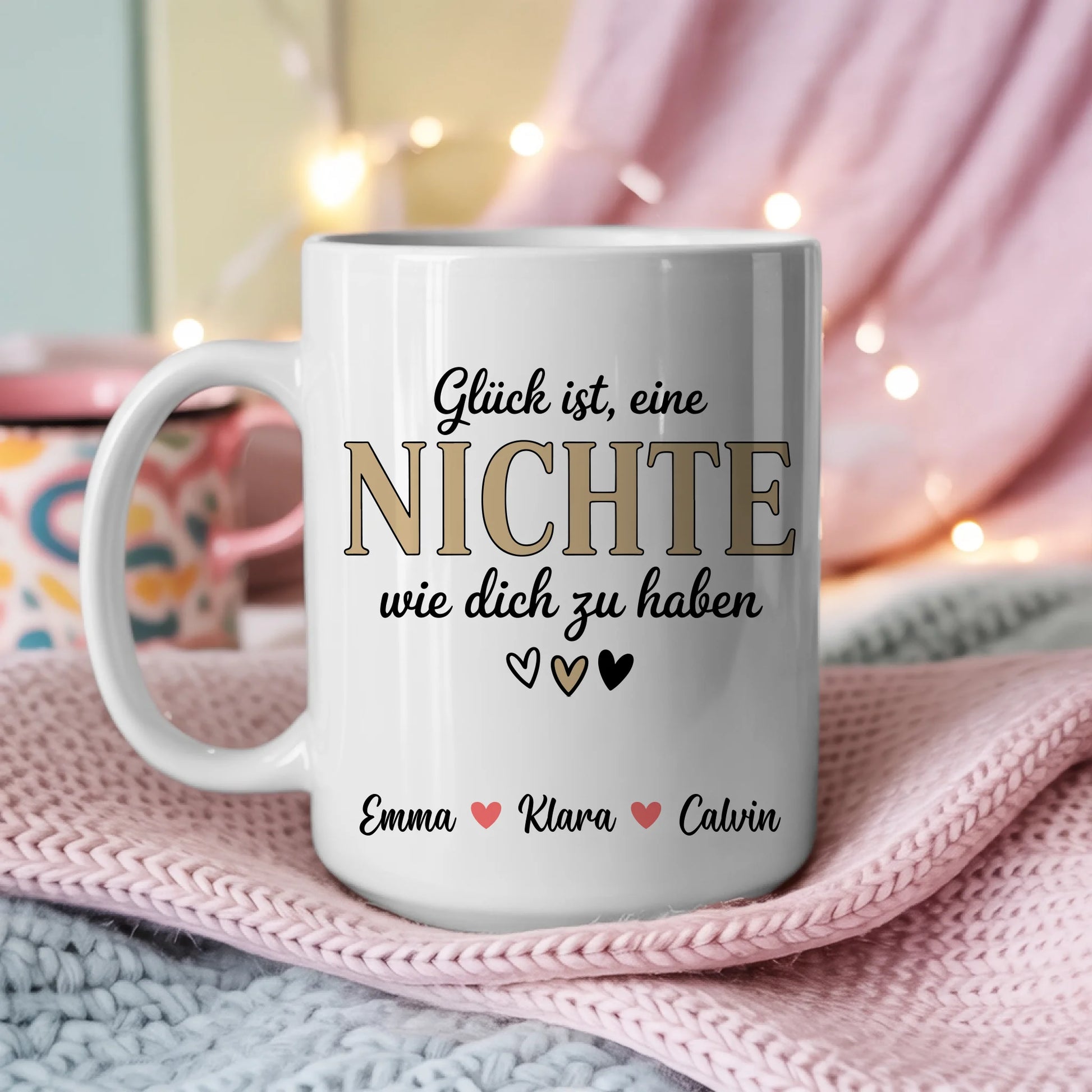 Ausgefallene Tassen Mit Namen Nichte Fotocollage personalisiertes Geschenk 3