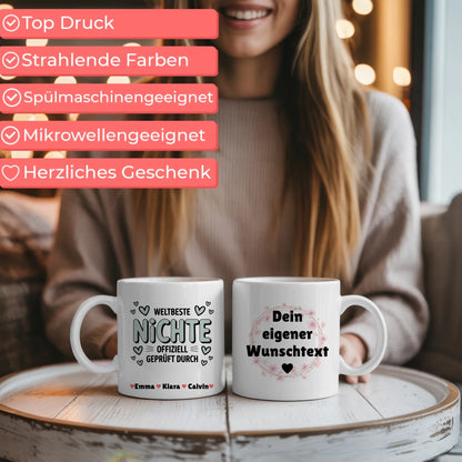Personalisierte Tasse Mit Namen Nichte mit Wunschtext Geschenkidee für Mädchen und Familie 6