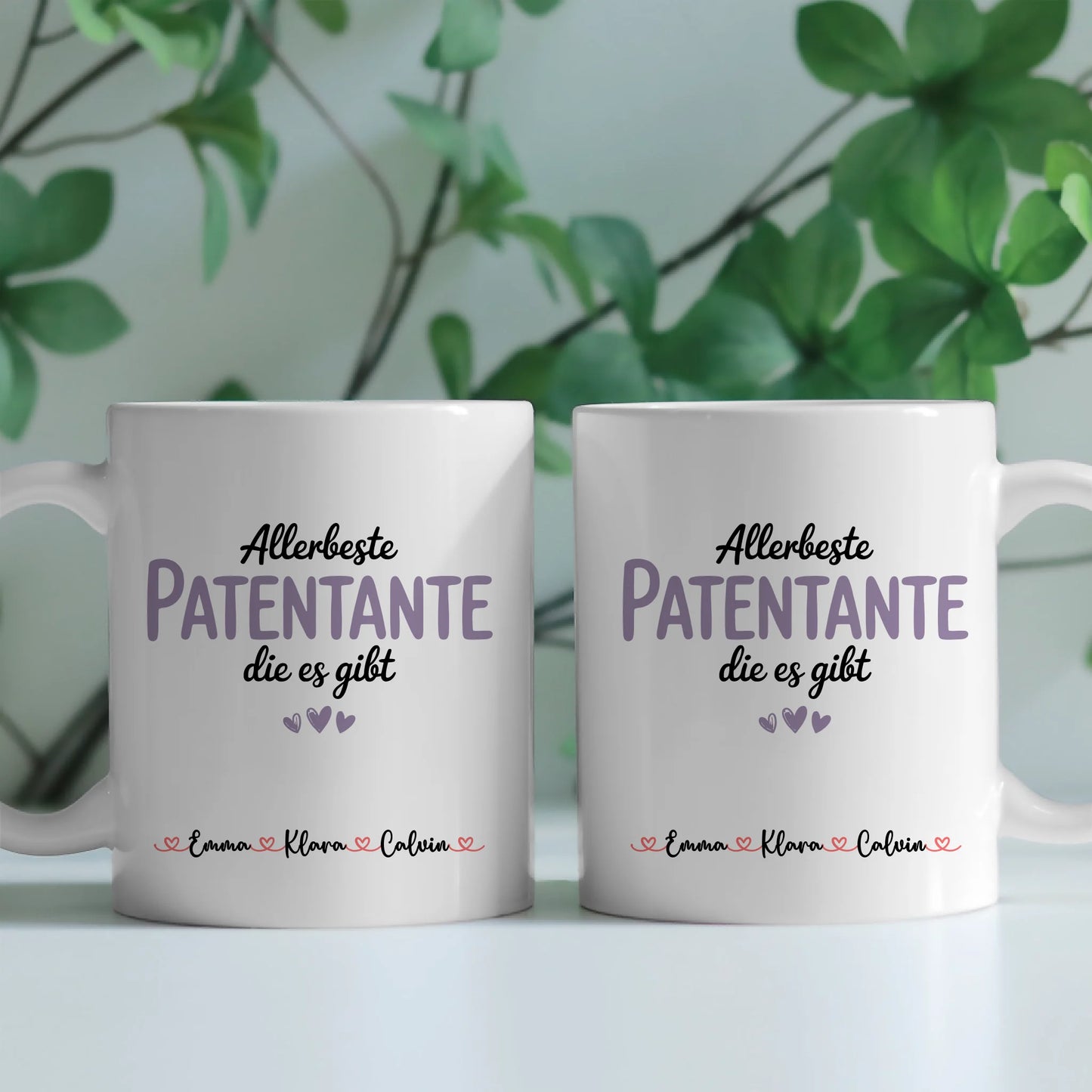 Personalisierte Tasse Mit Namen Patentante Geschenkidee für Frauen individuelle Kaffeetasse 2