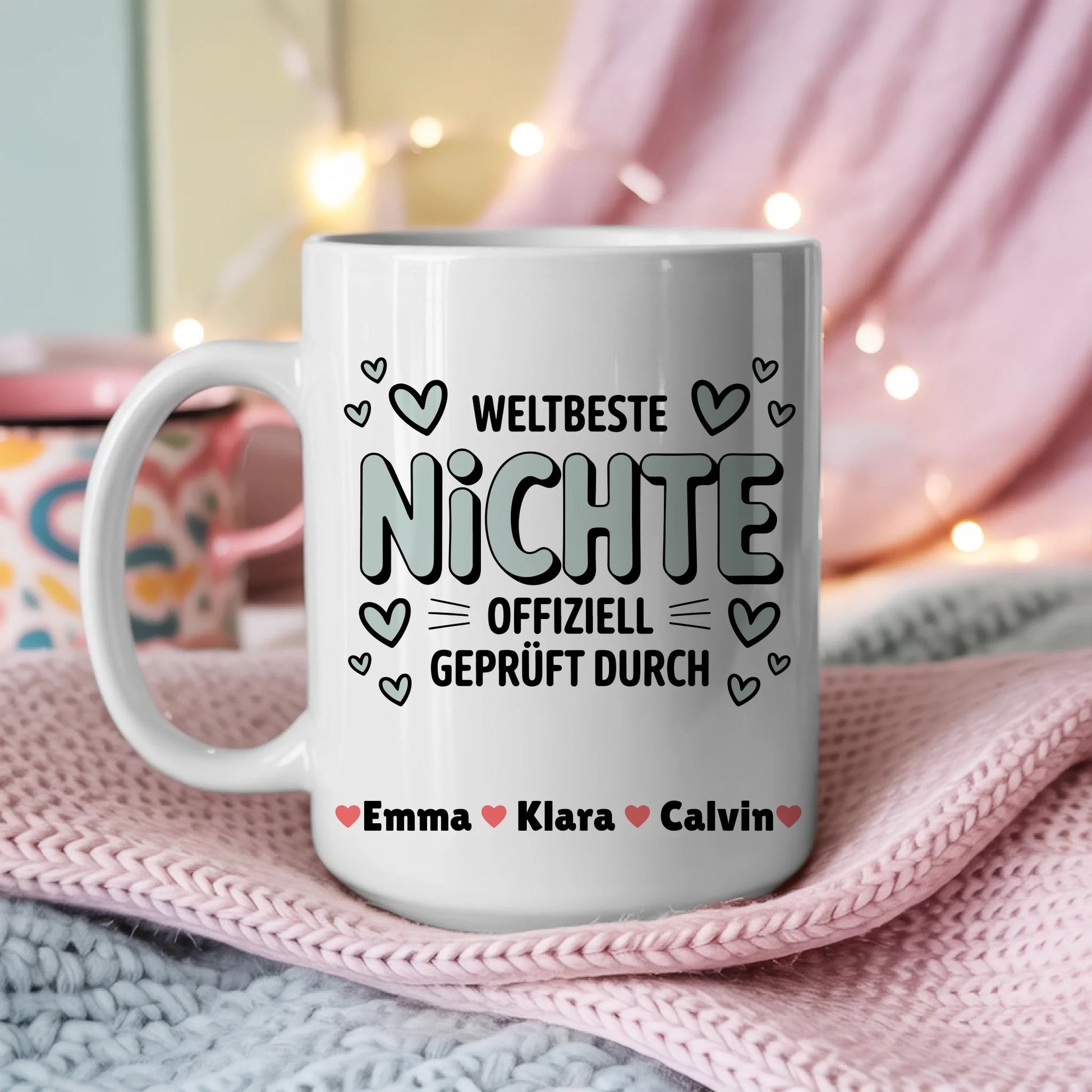 Personalisierte Tasse Mit Namen Nichte mit Wunschtext Geschenkidee für Mädchen und Familie 3