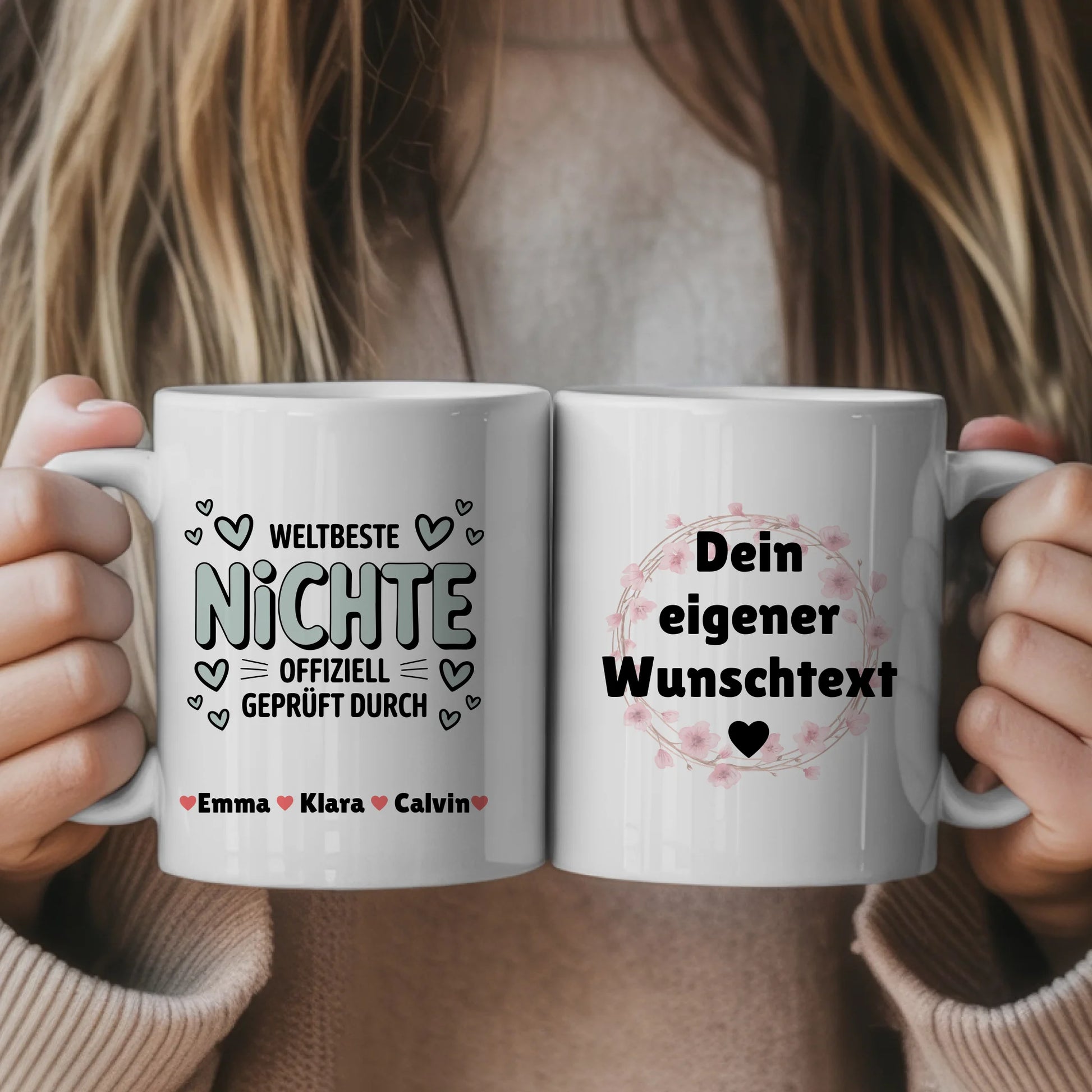 Personalisierte Tasse Mit Namen Nichte mit Wunschtext Geschenkidee für Mädchen und Familie 1