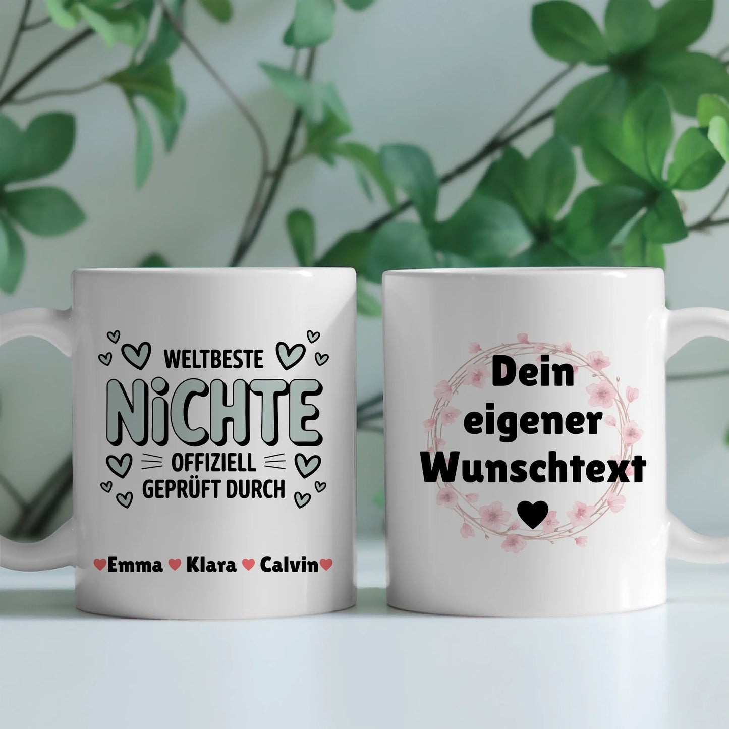 Personalisierte Tasse Mit Namen Nichte mit Wunschtext Geschenkidee für Mädchen und Familie 2