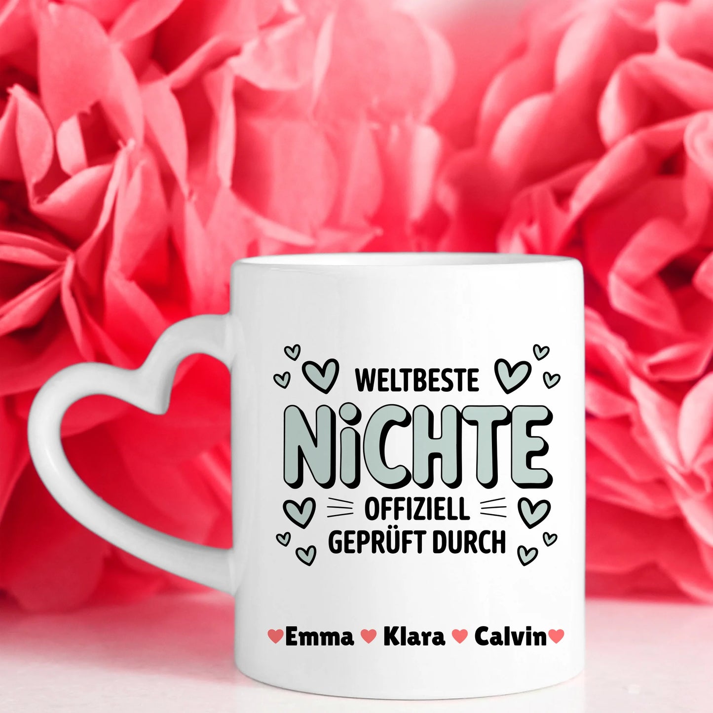 Personalisierte Tasse Mit Namen Nichte mit Wunschtext Geschenkidee für Mädchen und Familie 7