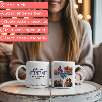 Ausgefallene Tassen Mit Namen Patentante Fotocollage personalisierte Geschenke 6