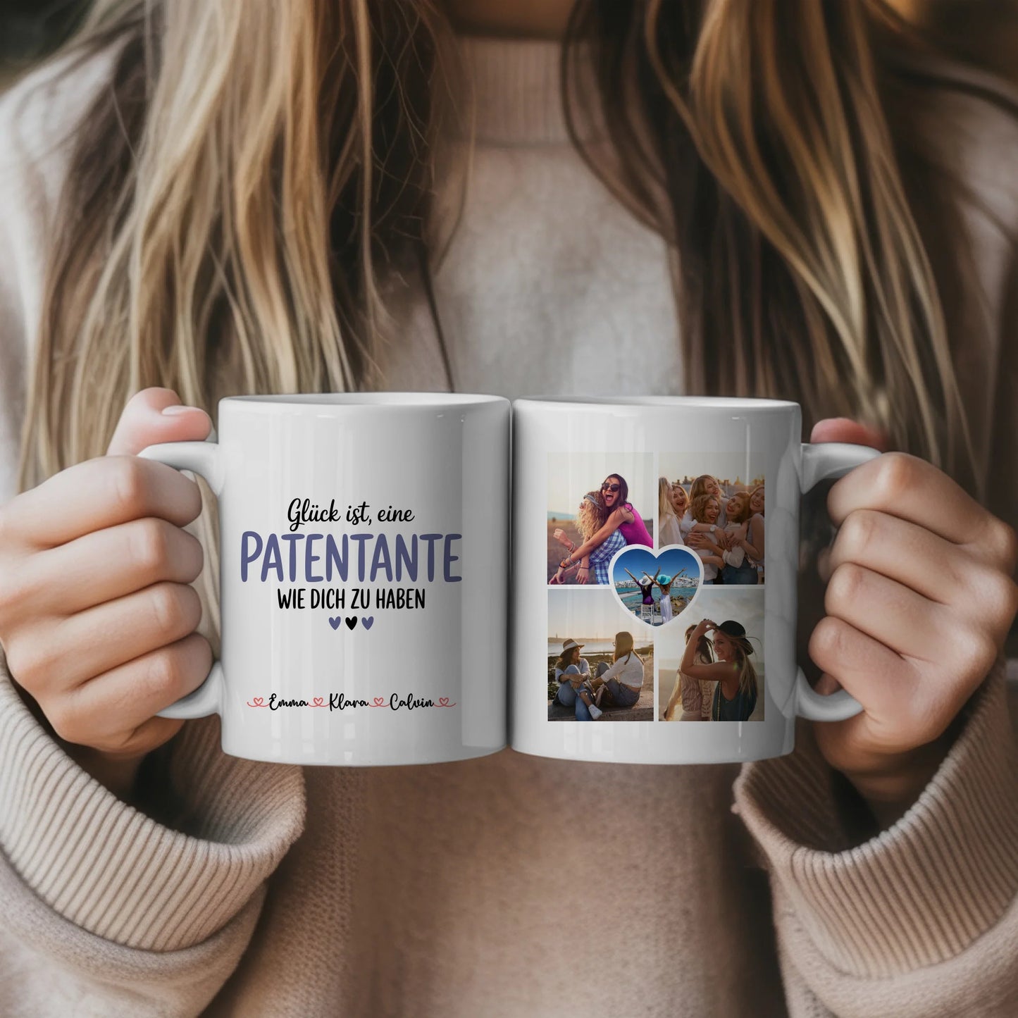 Ausgefallene Tassen Mit Namen Patentante Fotocollage personalisierte Geschenke 5