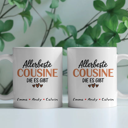 Ausgefallene Tassen Mit Namen Cousine Personalisiertes Geschenk für besondere Freundinnen 2