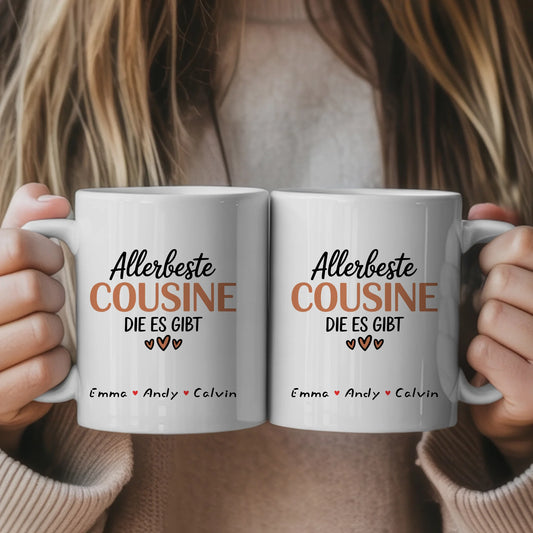 Ausgefallene Tassen Mit Namen Cousine Personalisiertes Geschenk für besondere Freundinnen 1
