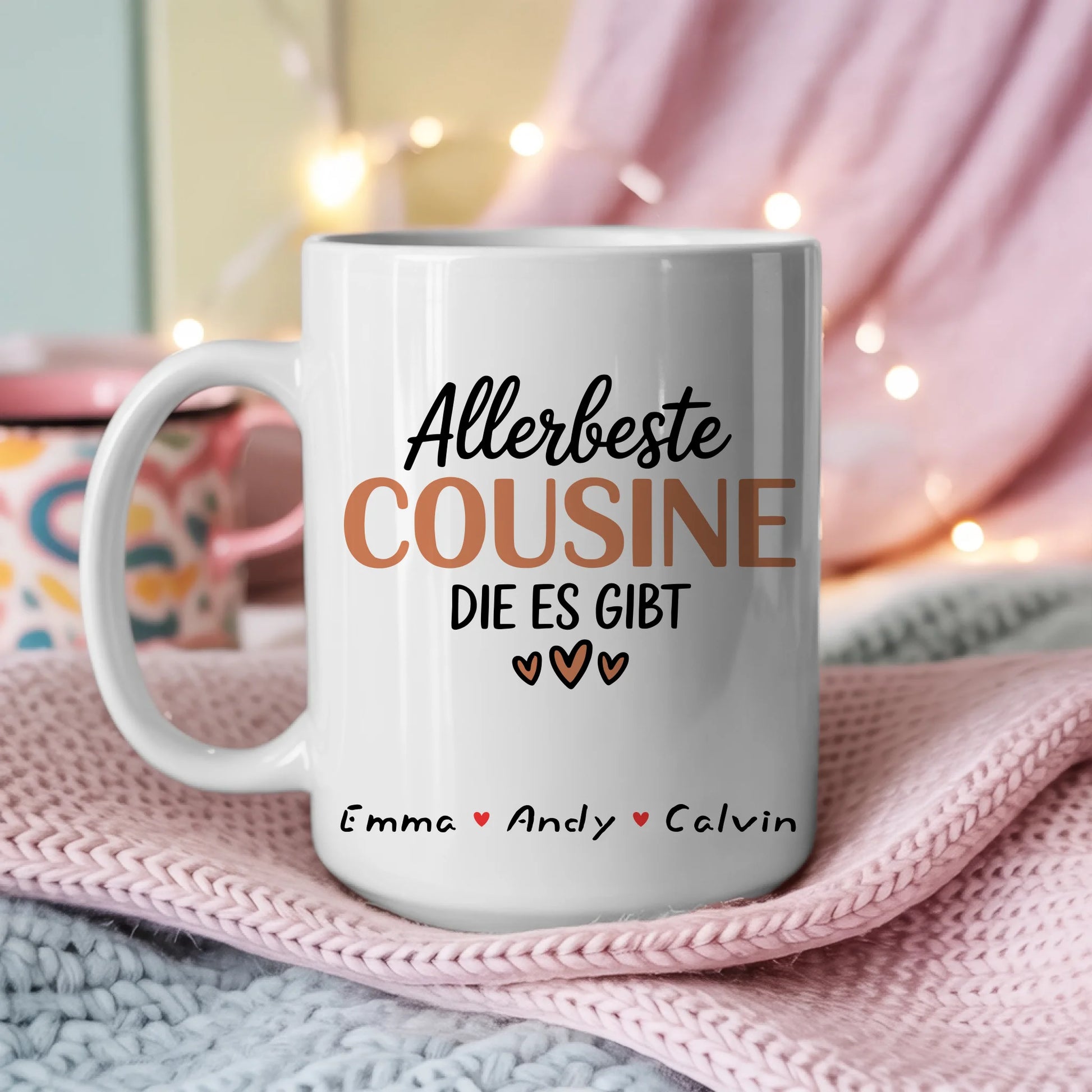 Ausgefallene Tassen Mit Namen Cousine Personalisiertes Geschenk für besondere Freundinnen 3