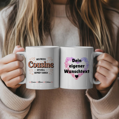 Tasse Mit Namen Und Spruch Cousine personalisiert Geschenk mit Wunschtext individuell gestalten 5
