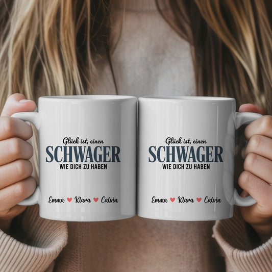Tasse Mit Name für Schwager Personalisiertes Geschenk Kaffeetasse mit Wunschname Bedruckt 1