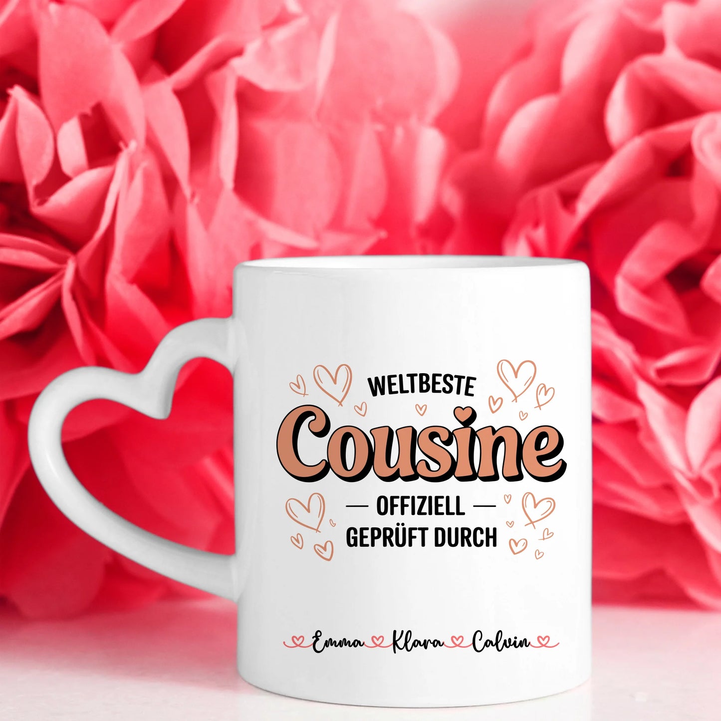 Tasse Mit Namen Und Spruch Cousine personalisiert Geschenk mit Wunschtext individuell gestalten 7