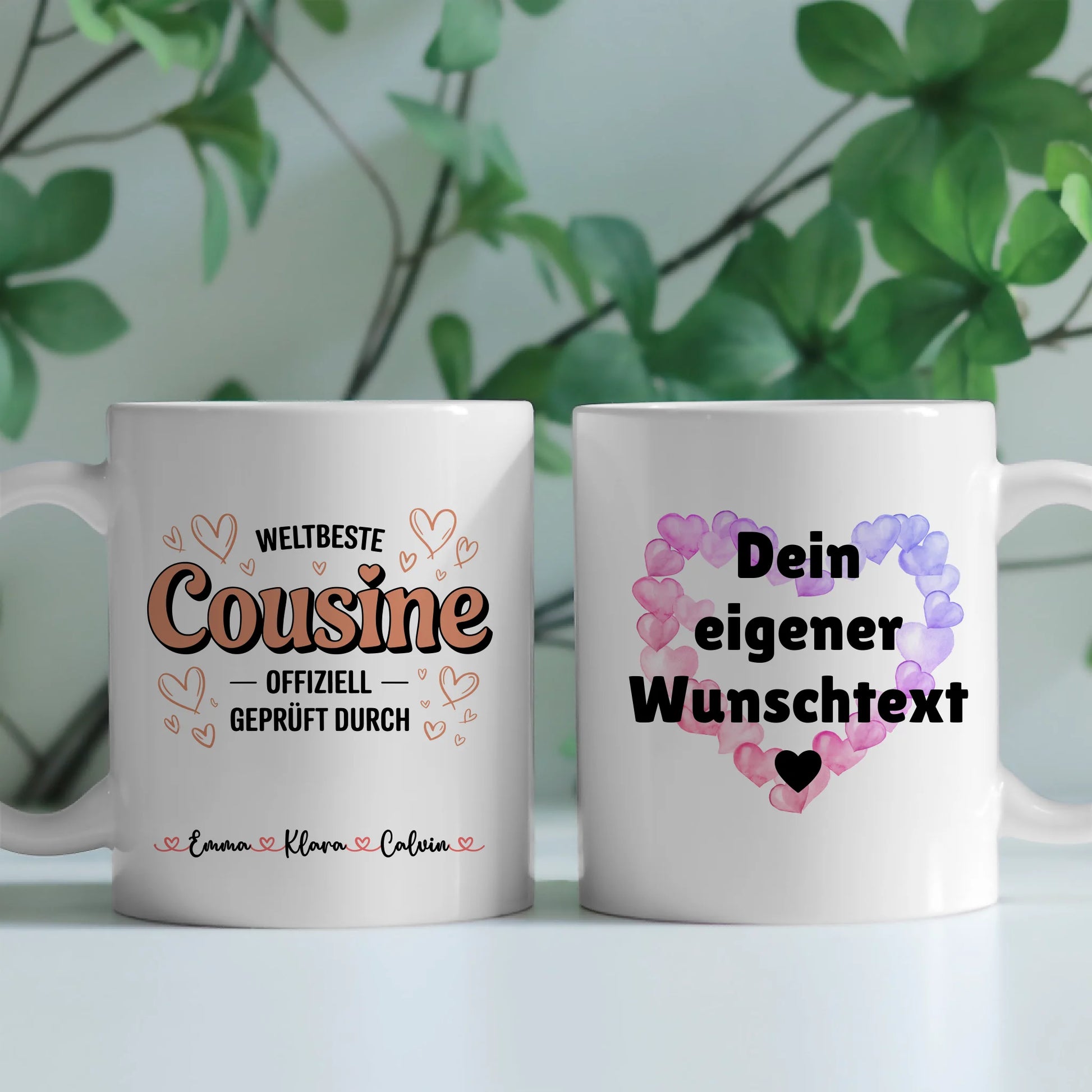 Tasse Mit Namen Und Spruch Cousine personalisiert Geschenk mit Wunschtext individuell gestalten 2