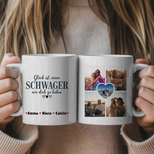 Ausgefallene Tassen Mit Namen Schwager Fotocollage personalisierte Geschenke 1