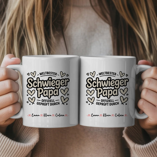 Tasse Mit Namen Und Spruch personalisiertes Geschenk für Schwiegerpapa zum Geburtstag 1