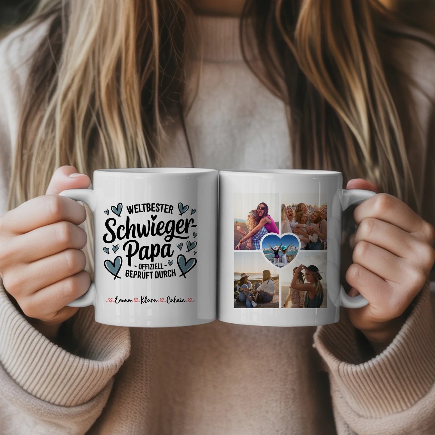 Tasse Mit Namen Und Spruch Schwiegerpapa Geschenk Fotocollage Personalisierte Tasse 5
