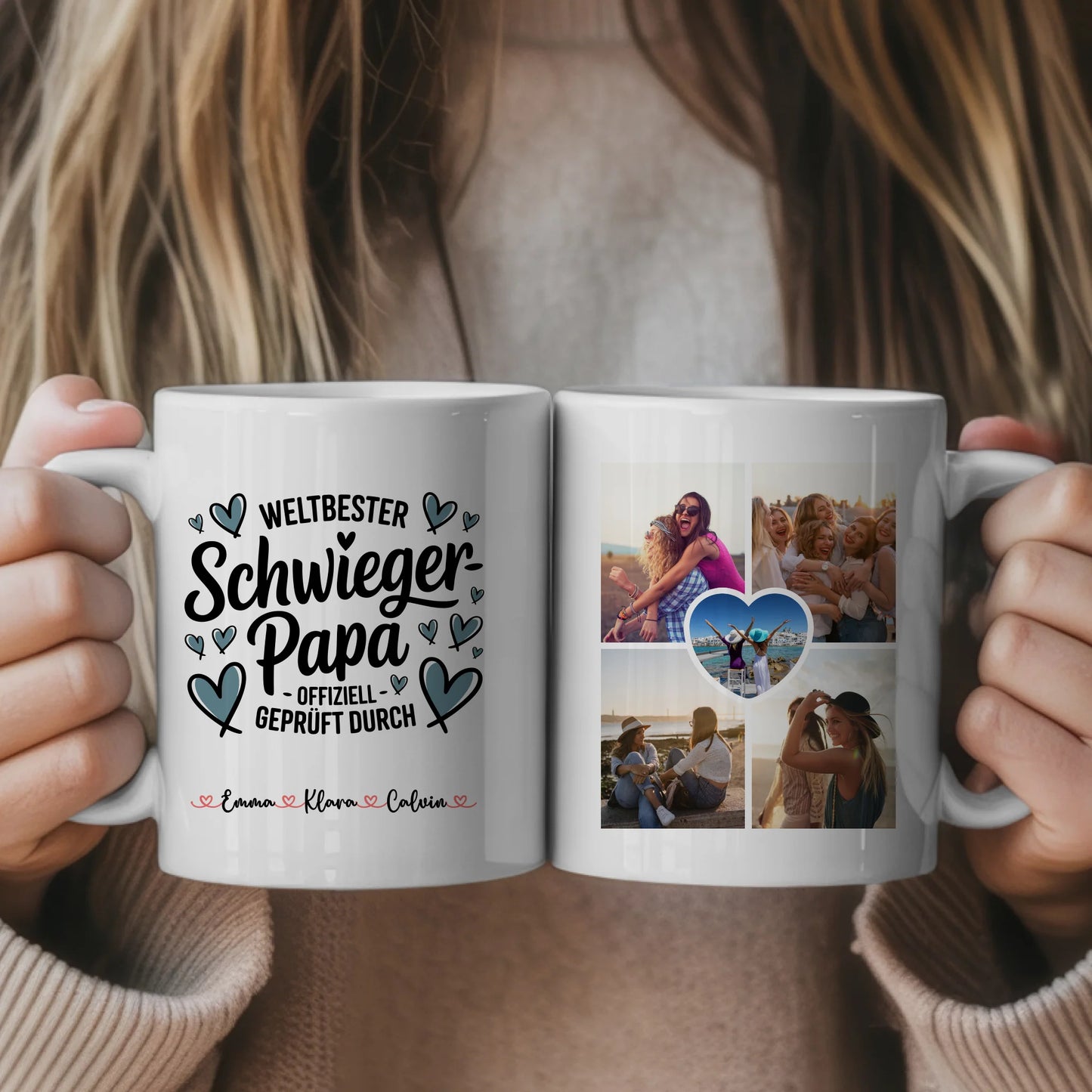 Tasse Mit Namen Und Spruch Schwiegerpapa Geschenk Fotocollage Personalisierte Tasse 1