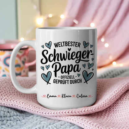 Tasse Mit Namen Und Spruch Schwiegerpapa Geschenk Fotocollage Personalisierte Tasse 3