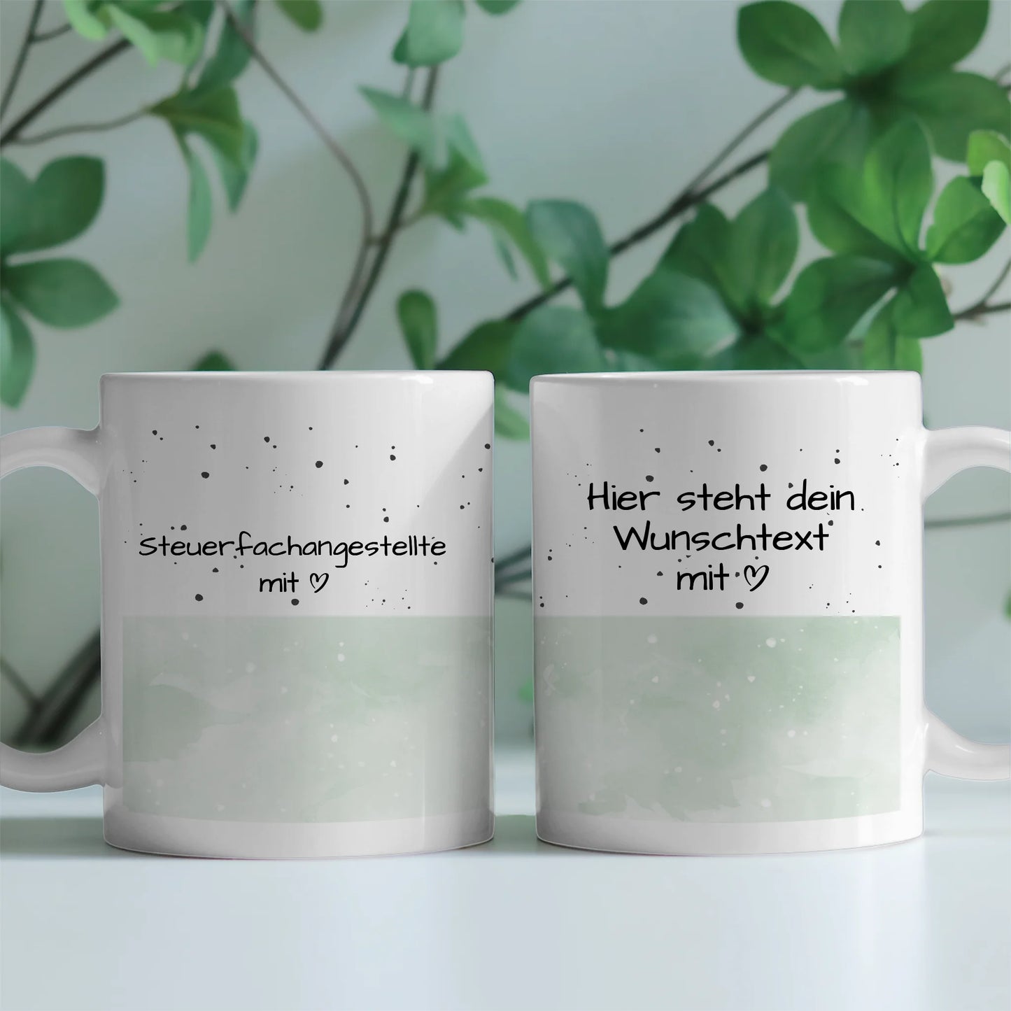 Personalisierter Kaffeebecher Steuerfachangestellte mit Herz Geschenk