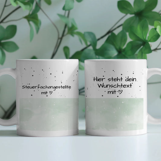 Personalisierter Kaffeebecher Steuerfachangestellte mit Herz Geschenk