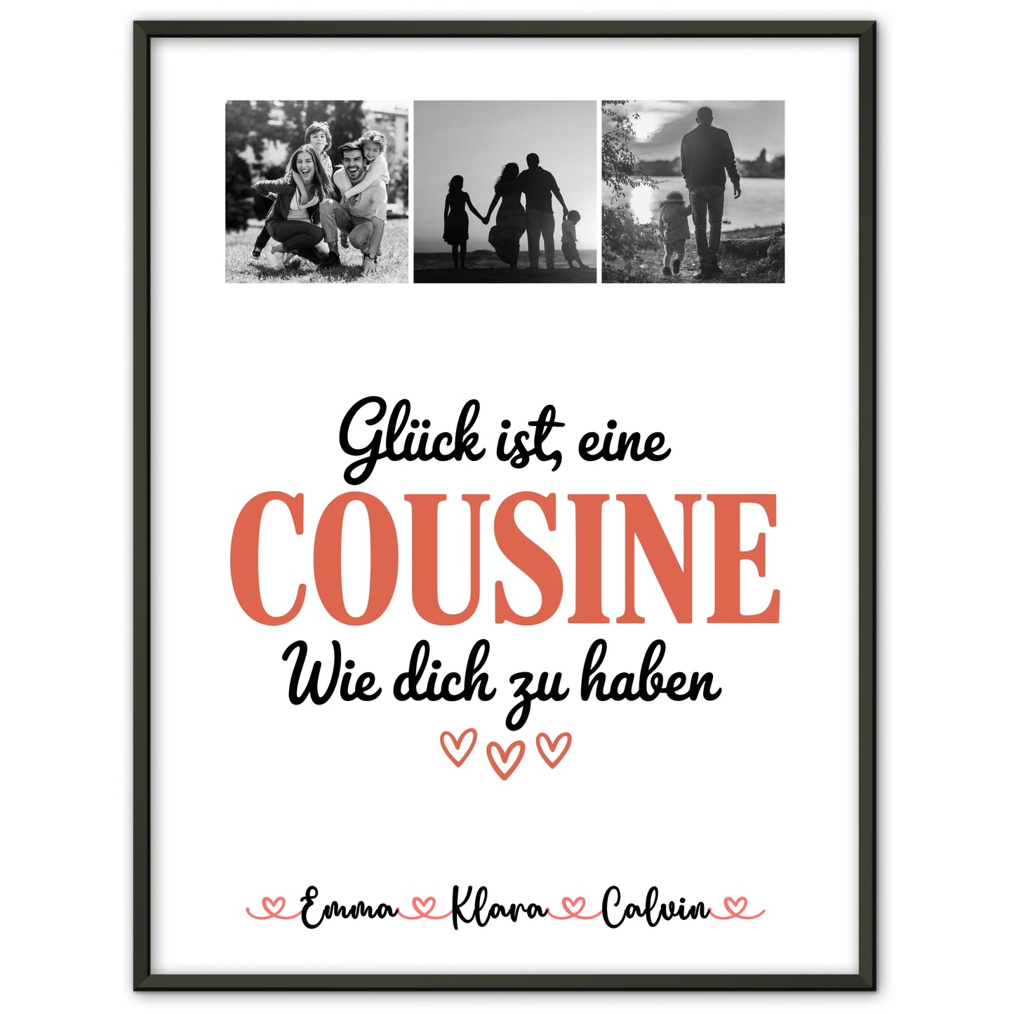 Personalisierbares Poster Fotocollage für Cousine Glück Ist eine Cousine Wie Dich Zu Haben