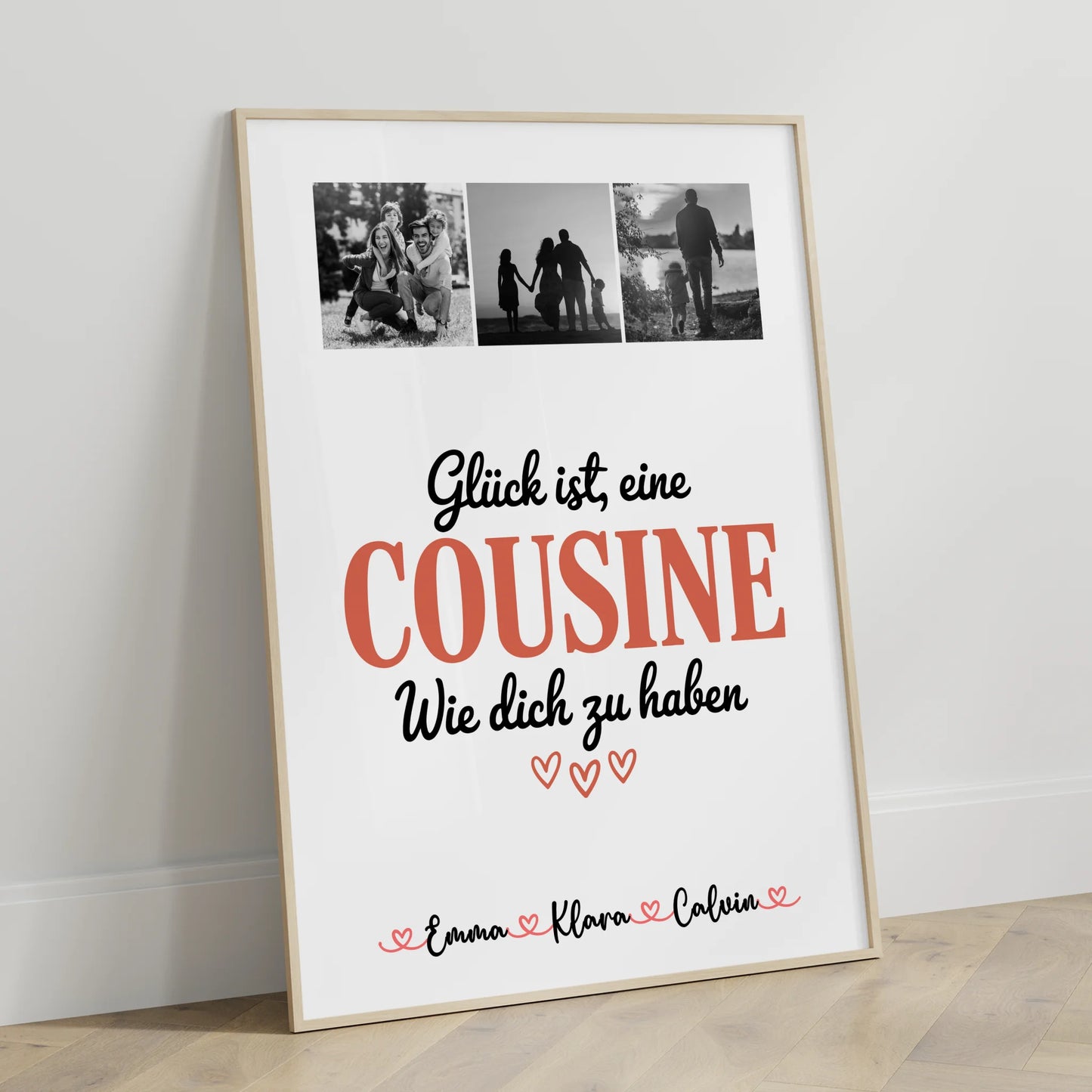 Personalisierbares Poster Fotocollage für Cousine Glück Ist eine Cousine Wie Dich Zu Haben
