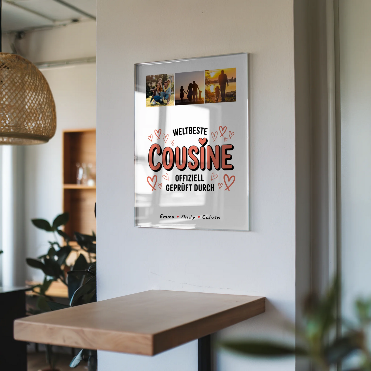 Acrylglas Mit Foto Cousine Fotocollage Weltbeste Cousine Offiziell Geprüft Durch Geschenk 6