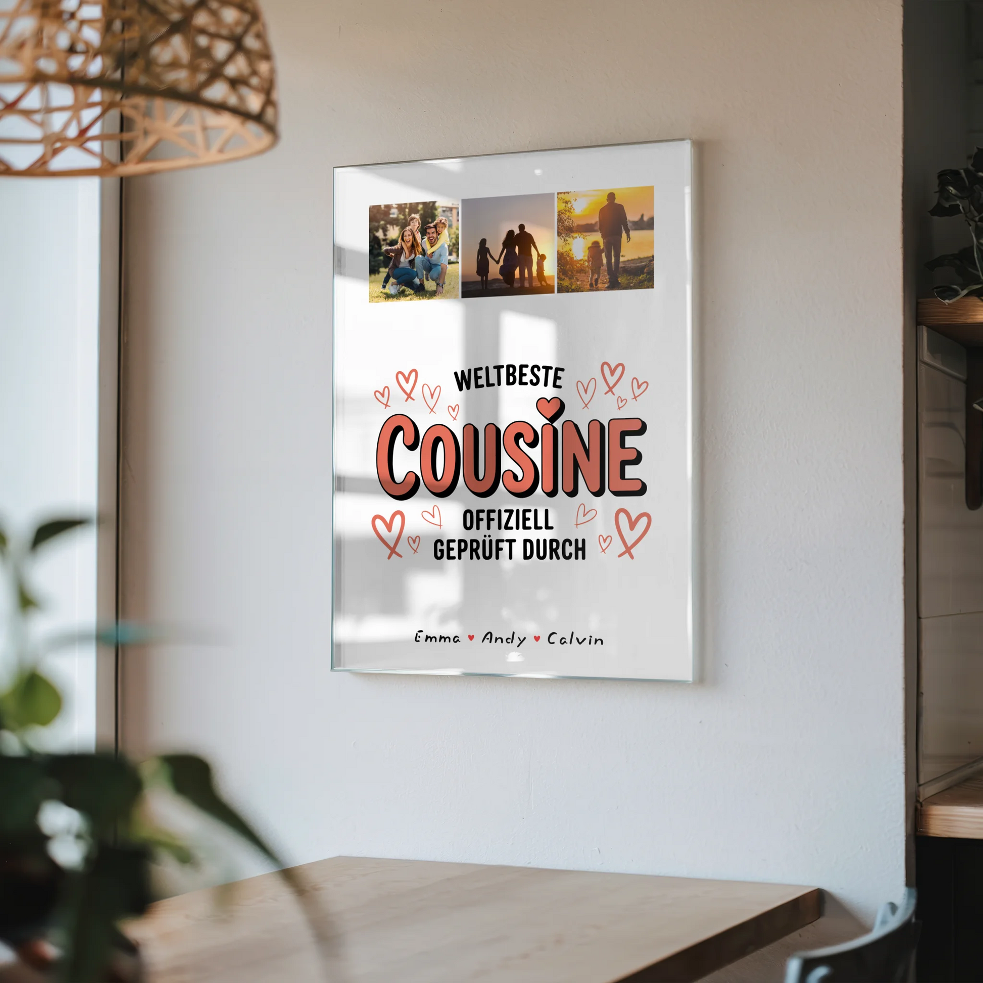 Acrylglas Mit Foto Cousine Fotocollage Weltbeste Cousine Offiziell Geprüft Durch Geschenk 4