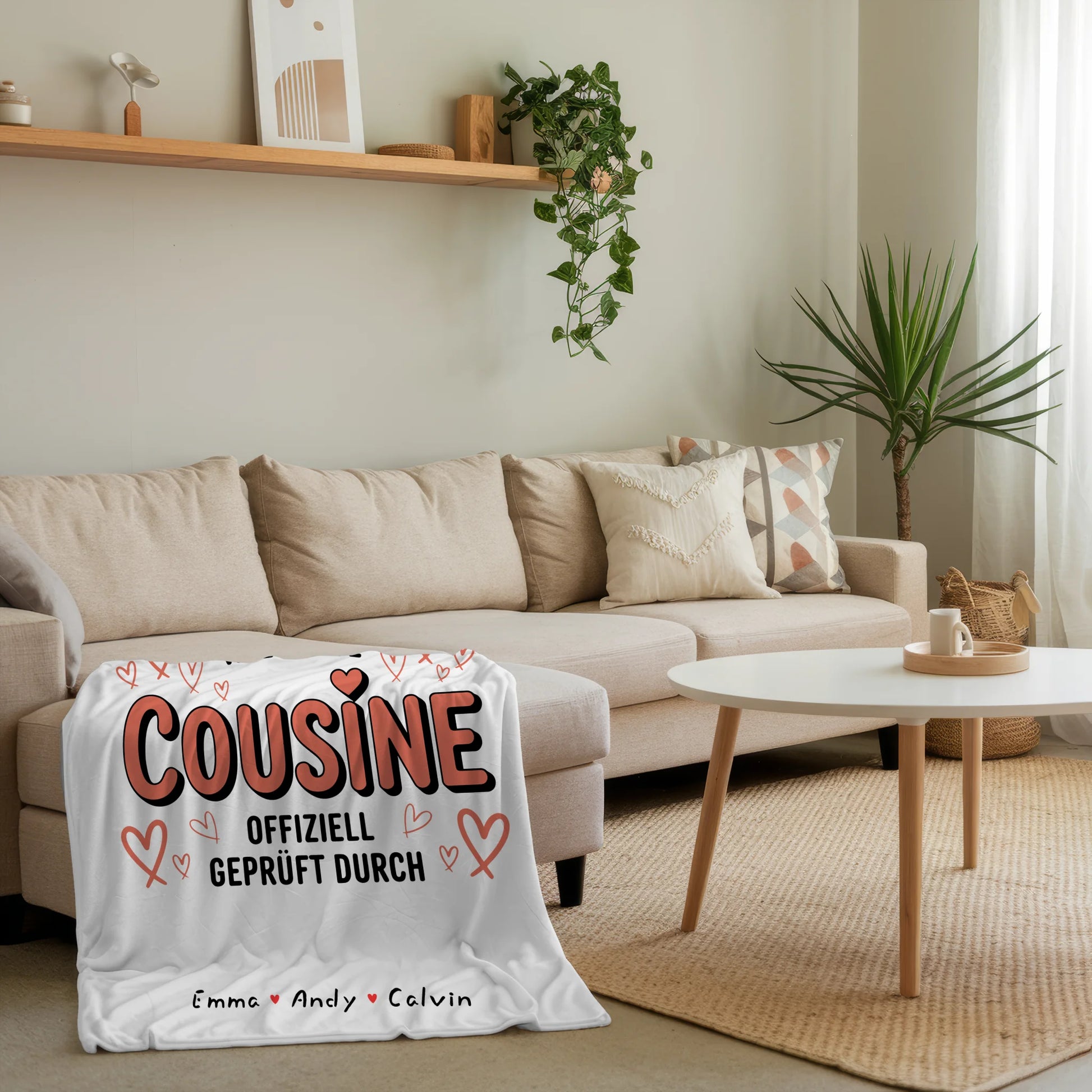 Personalisierte Decke Mit Namen für die Weltbeste Cousine Fotocollage Offiziell Geprüft Durch 4