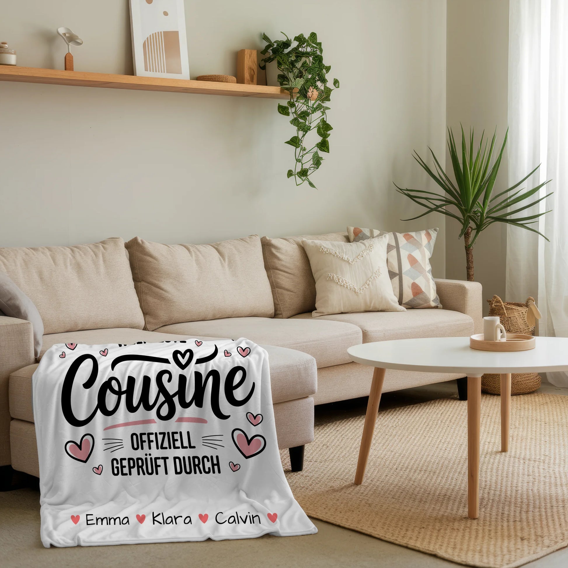 Kuscheldecke Mit Namen Geschenk Fotocollage Cousine Weltbeste Cousine Offiziell Geprüft Durch 4