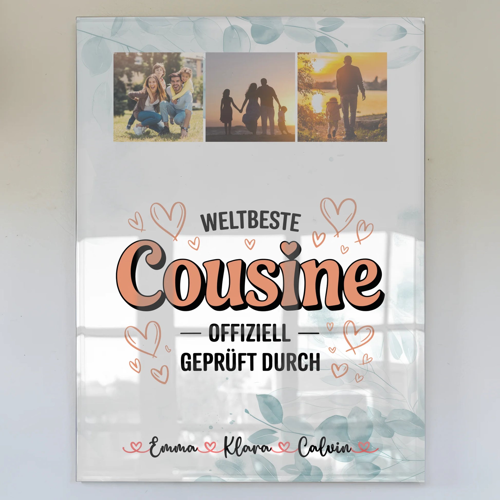 Foto Mit Acrylglas Fotocollage Cousine Weltbeste Cousine Offiziell Geprüft Durch 1
