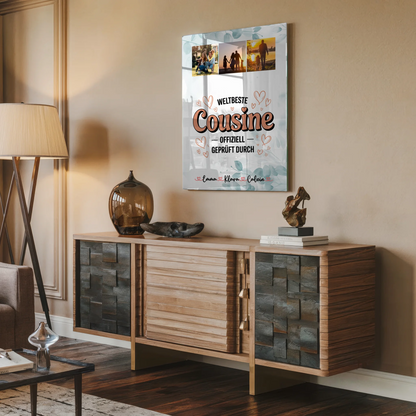 Foto Mit Acrylglas Fotocollage Cousine Weltbeste Cousine Offiziell Geprüft Durch 2