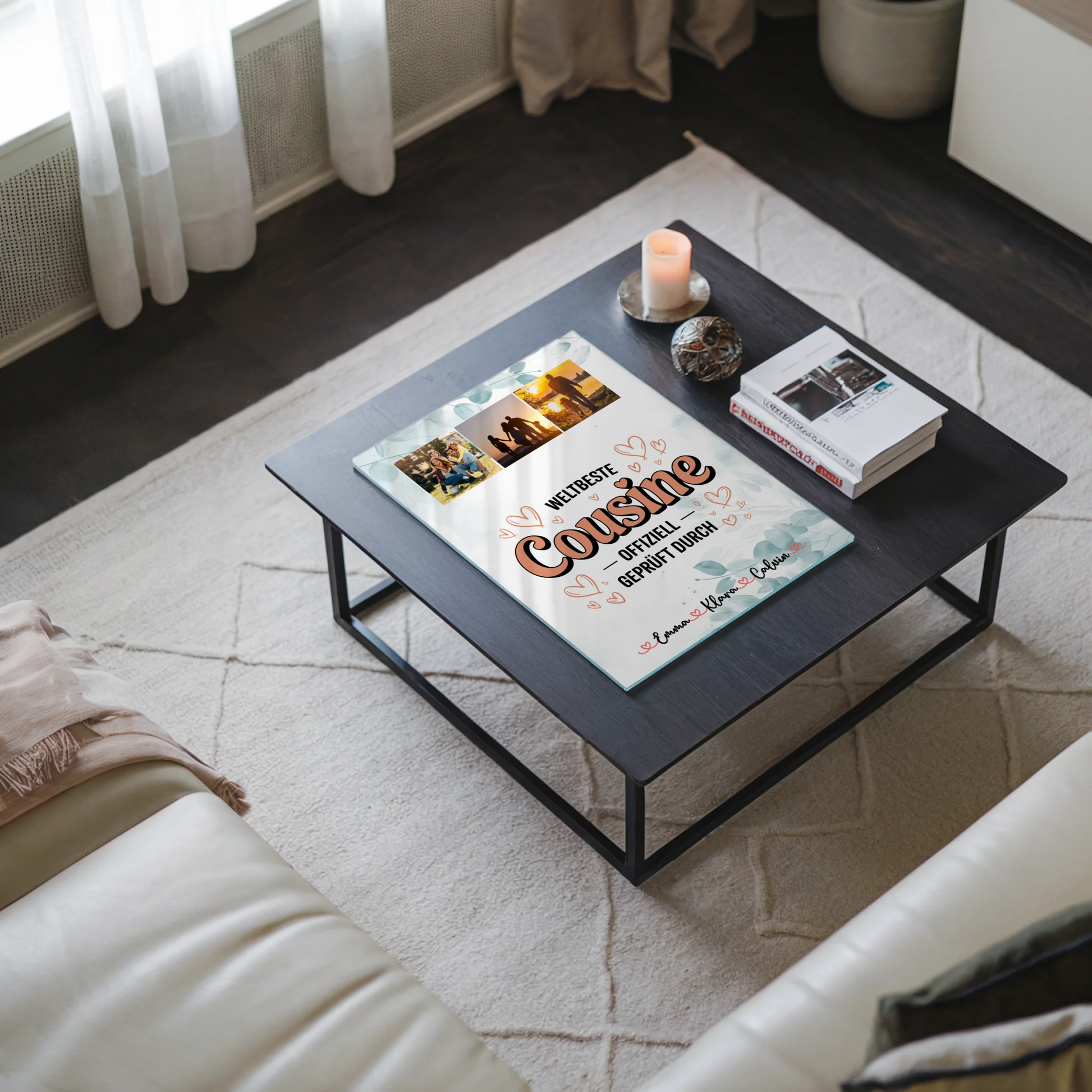 Foto Mit Acrylglas Fotocollage Cousine Weltbeste Cousine Offiziell Geprüft Durch 3