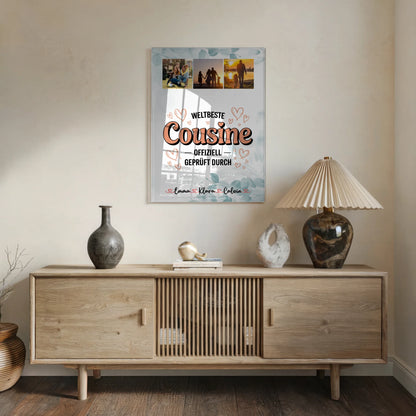 Foto Mit Acrylglas Fotocollage Cousine Weltbeste Cousine Offiziell Geprüft Durch 5
