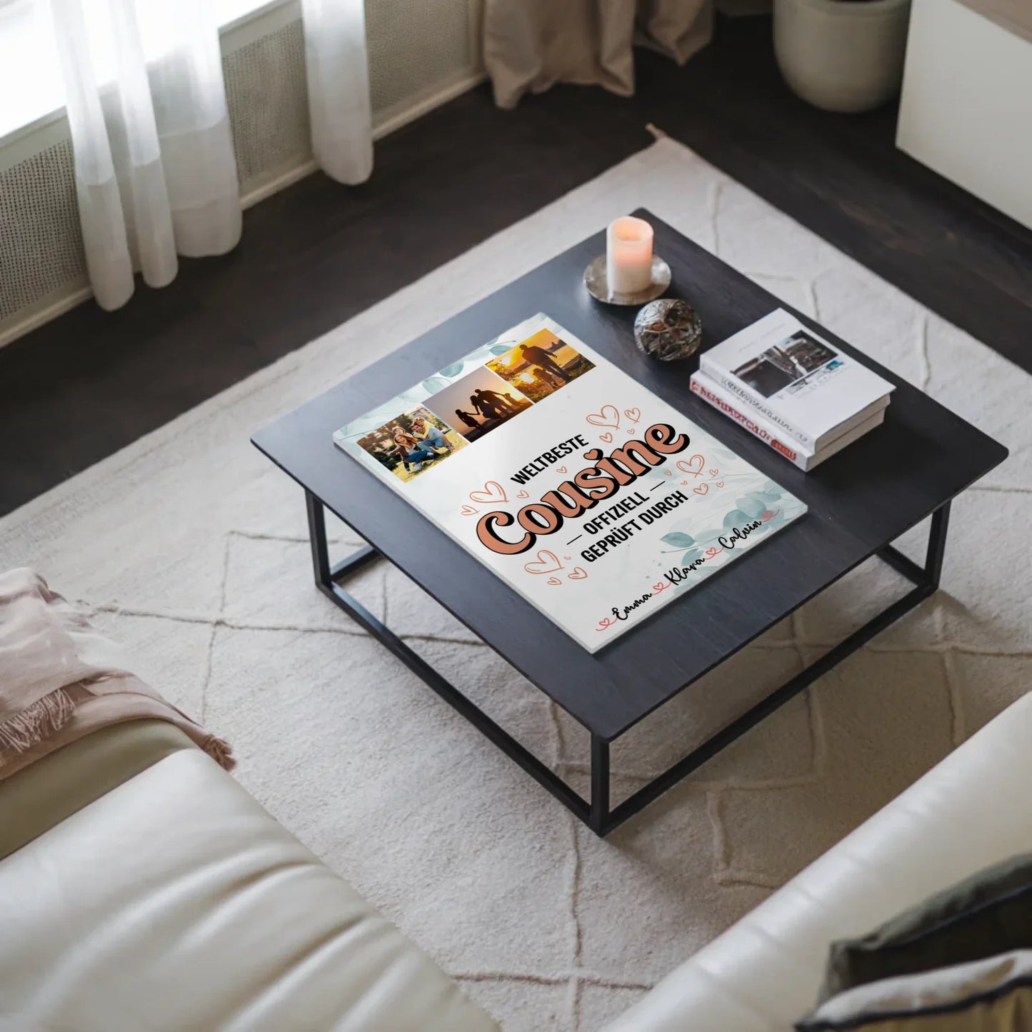 Magnetposter Fotoboard Fotocollage Cousine Weltbeste Cousine Offiziell Geprüft Durch 3