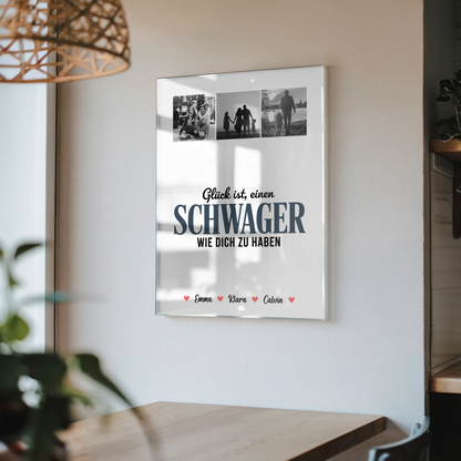 Personalisierte Fotocollage für Schwager mit Foto Mit Acrylglas Glück Ist eine Schwager Wie Dich Zu Haben 4