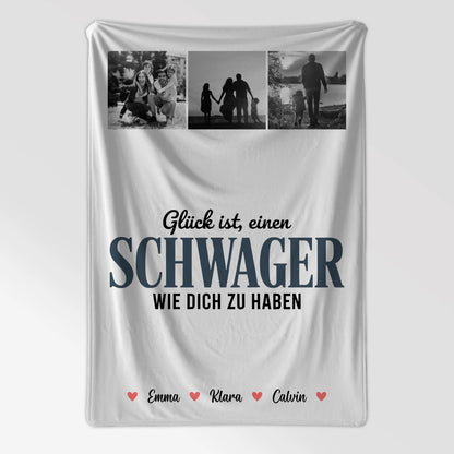 Personalisierte Kuscheldecke Mit Namen Fotocollage für Schwager Glück Ist eine Schwager Wie Dich Zu Haben 7